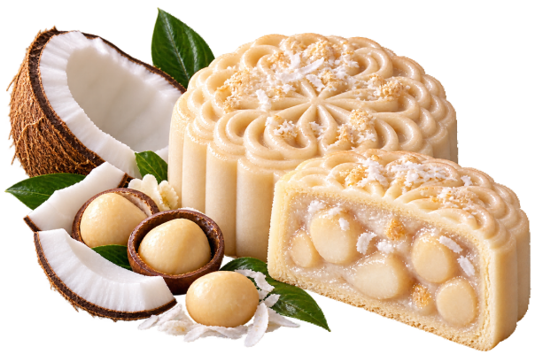 椰香夏威夷果月饼