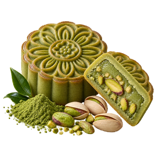 抹茶开心果月饼